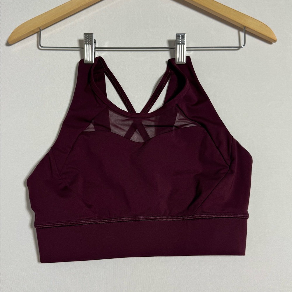 Lululemon Women’s Burgundy Mesh-Accent Sports Bra